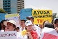 Health care workers protest over the lack of medicine and low salaries in Caracas